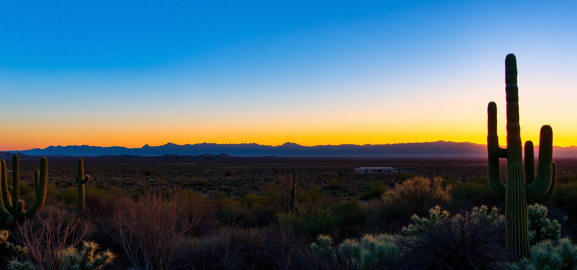 Sonoran desert sunset near Lake Pleasant, Arizona — the Northwest Valley landscape Larry calls home